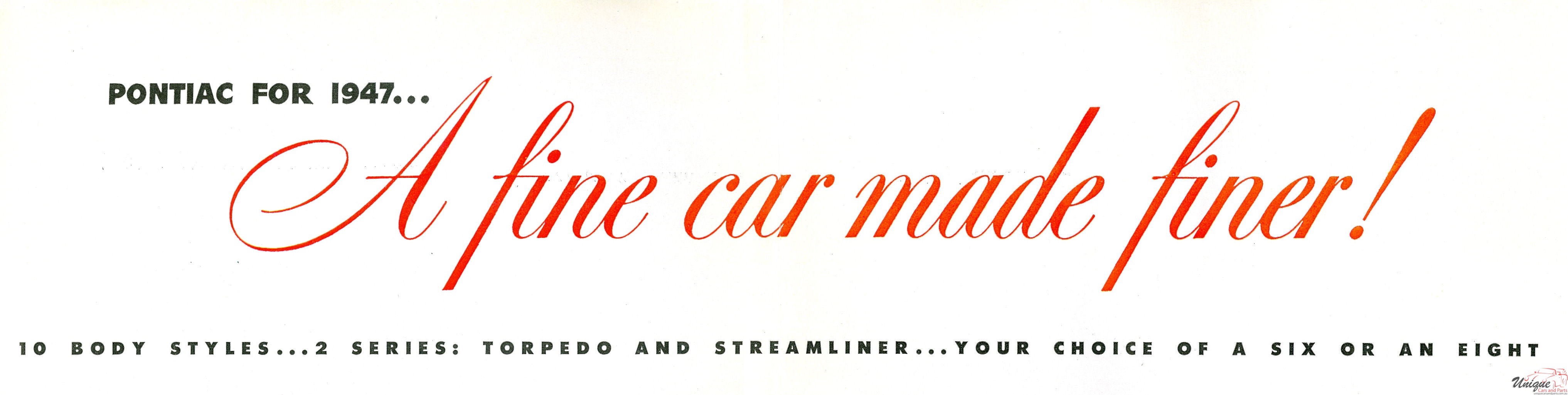 1947 Pontiac Brochure Page 1